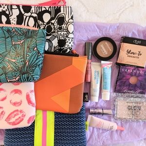5 Ipsy Bags + 9 pc Glow and Prime Makeup Bundle